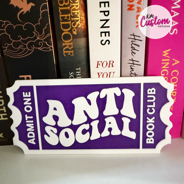 3D Printed Trope Book Club Shelf Signs