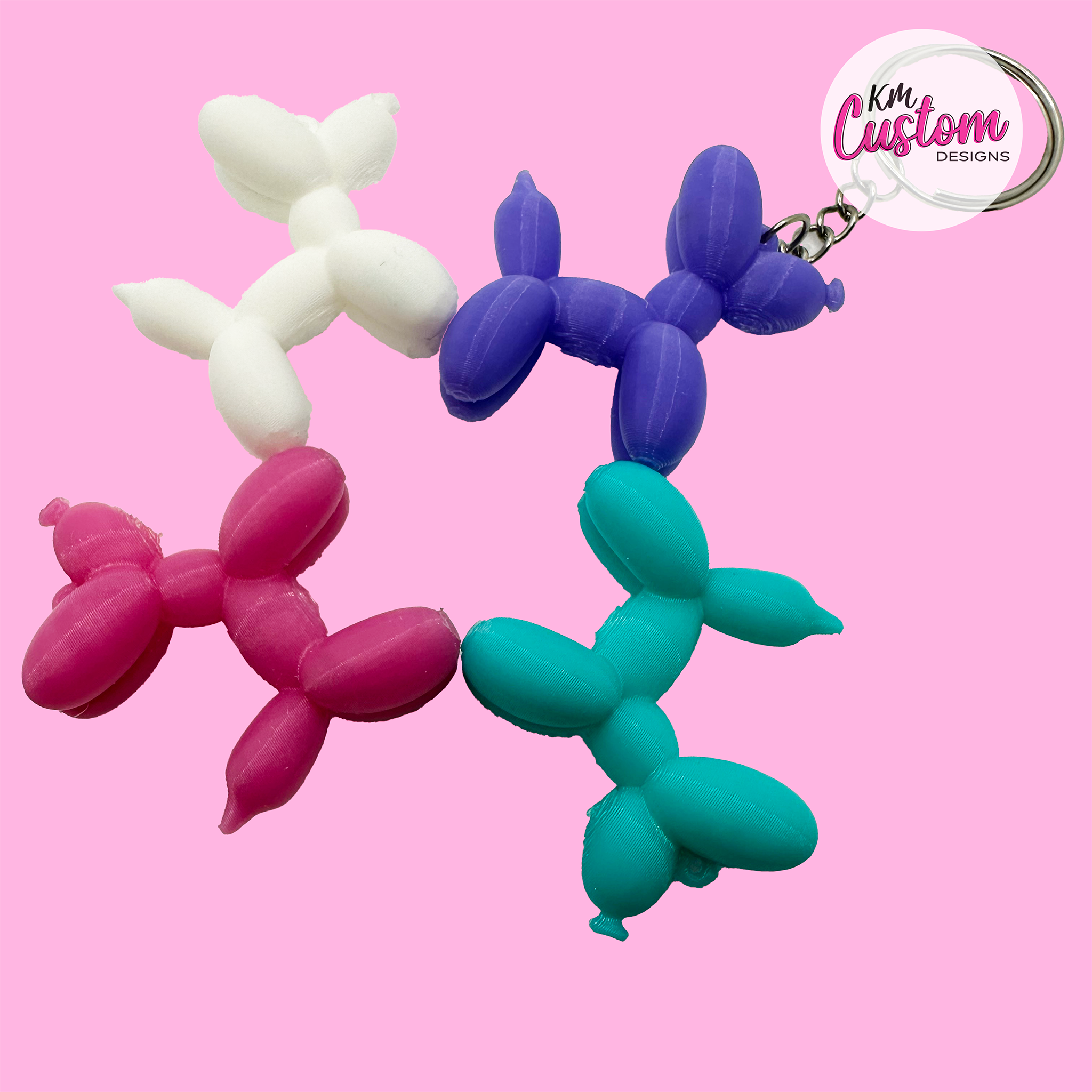 3D Printed Balloon Dog Keyring