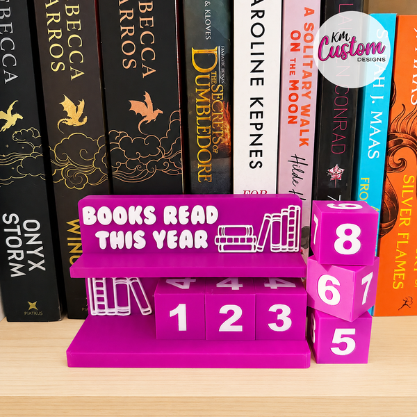 3D Printed Books Read Counter Stand – Track Your Reading Progress in Style