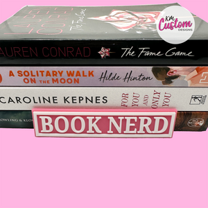 3D Printed Book Nerd Book Shelf Sign