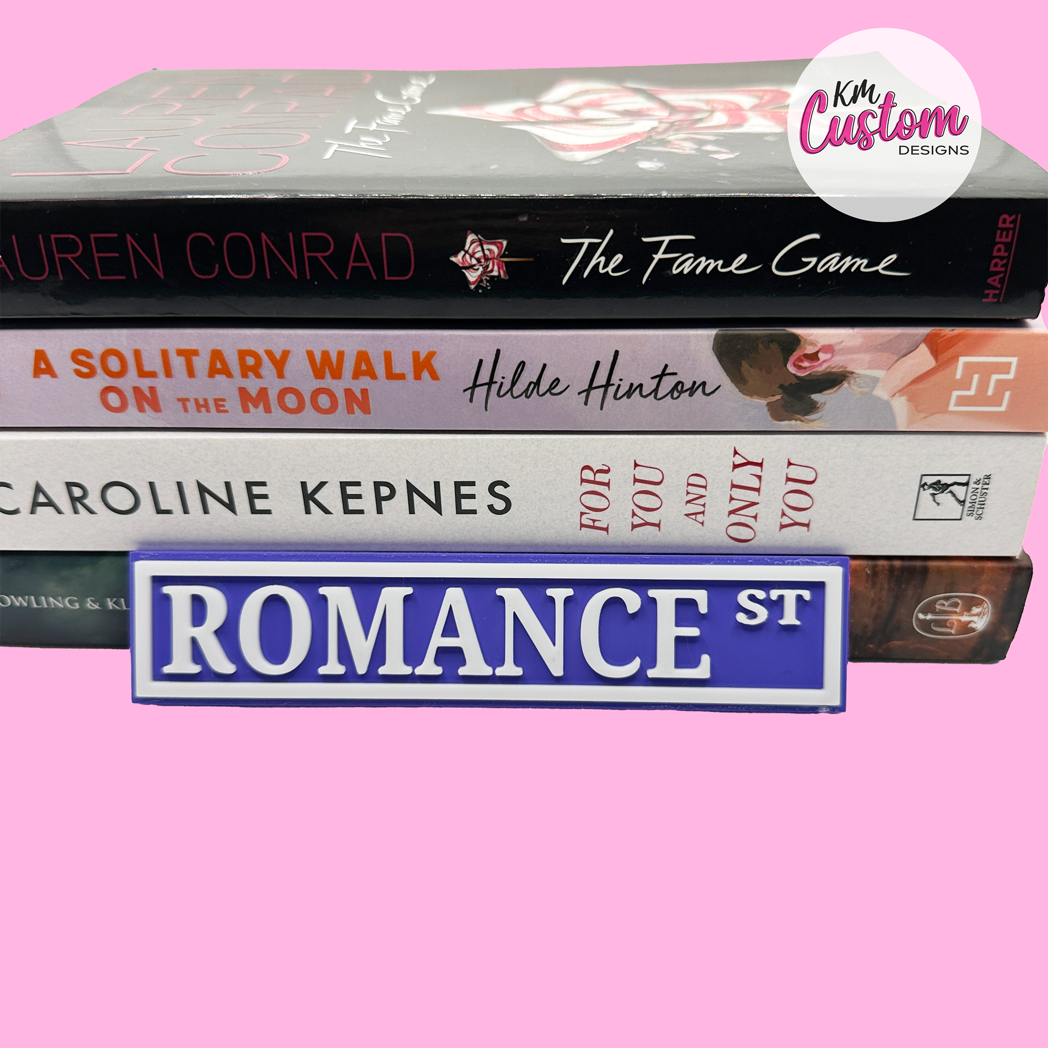 3D Printed Romance Street Book Shelf Sign