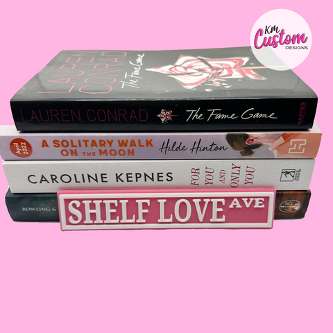 3D Printed Shelf Love Avenue Book Shelf Sign