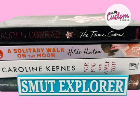 3D Printed Smut Explorer Book Shelf Sign