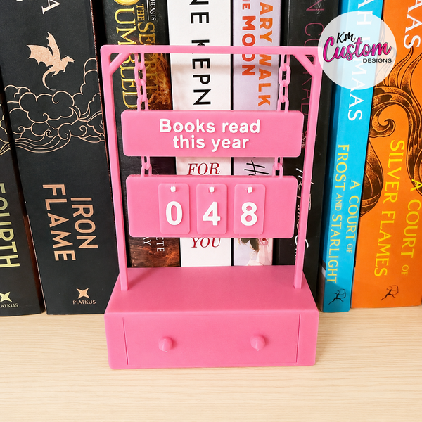 3D Printed Books Read Chain Counter Stand – Track Your Reading Progress in Style