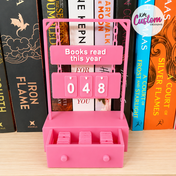 3D Printed Books Read Chain Counter Stand – Track Your Reading Progress in Style