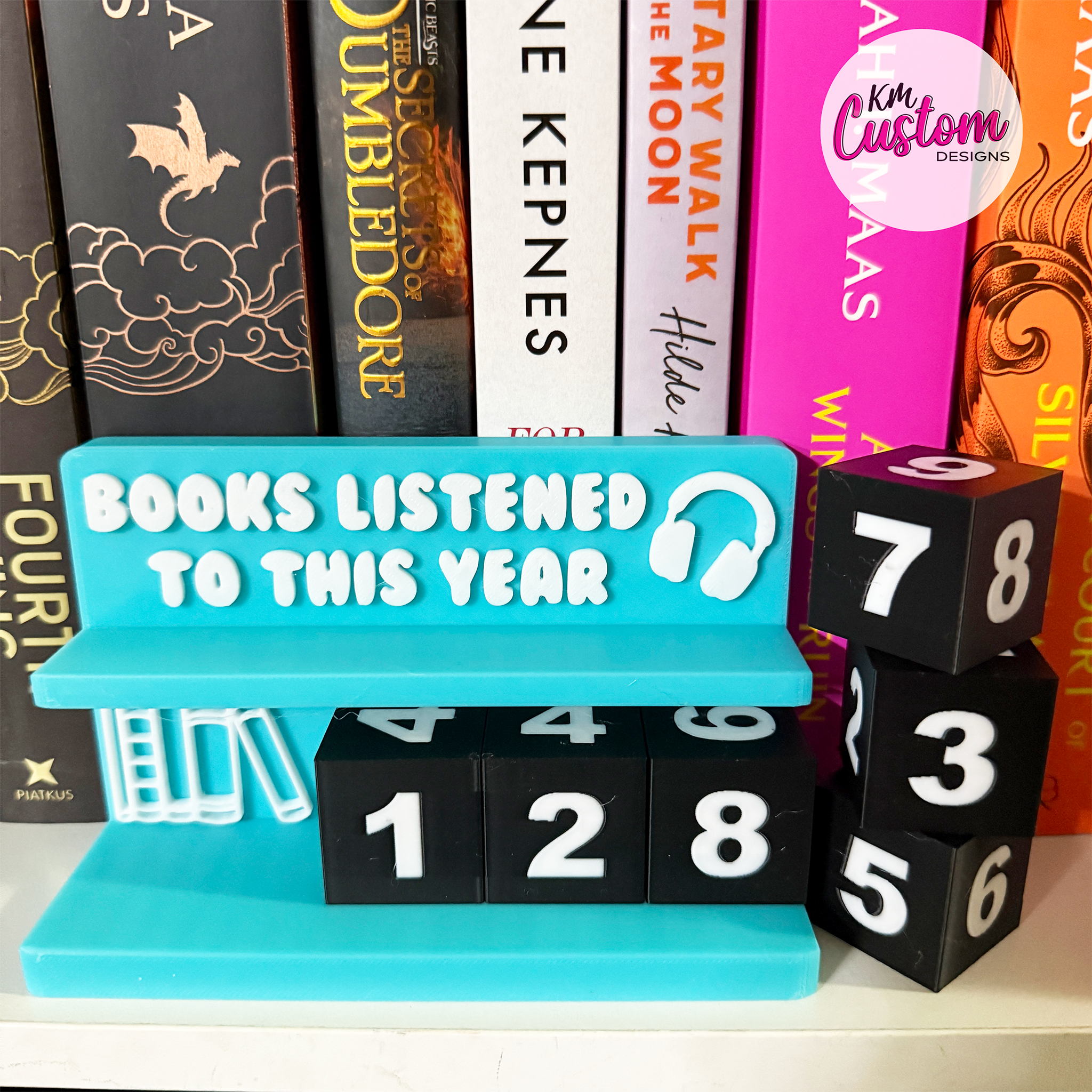 3D Printed Books Listened To Counter Stand – Track Your Reading Progress in Style