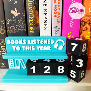 3D Printed Books Listened To Counter Stand – Track Your Reading Progress in Style