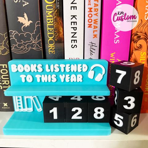 3D Printed Books Listened To Counter Stand – Track Your Reading Progress in Style
