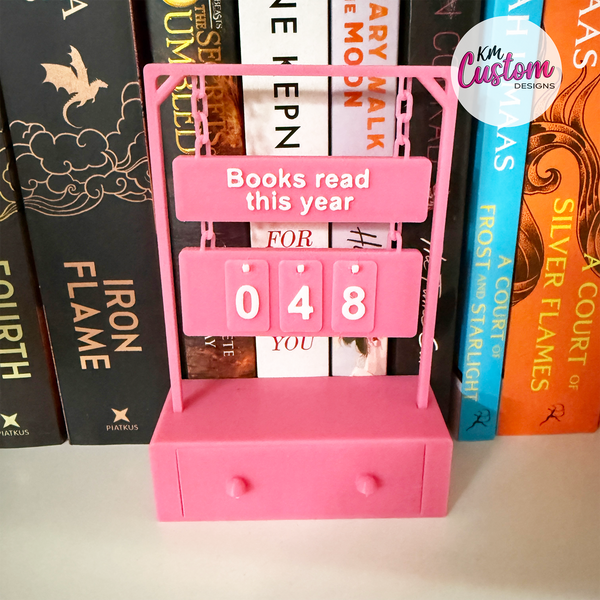 3D Printed Books Read Chain Counter Stand – Track Your Reading Progress in Style