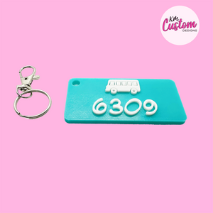 3D Printed Bus Number Bag Tag Keyring