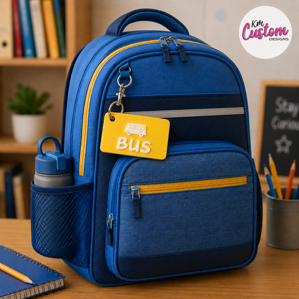 3D Printed After School Bag Tag Keyring