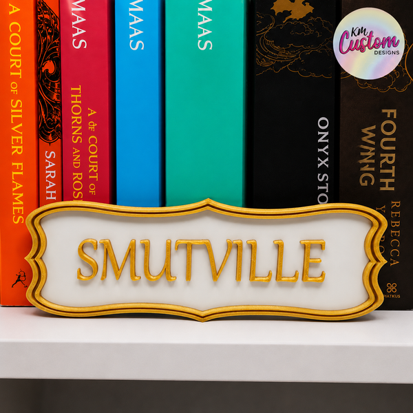 3D Printed Vintage Customisable Book Shelf Sign
