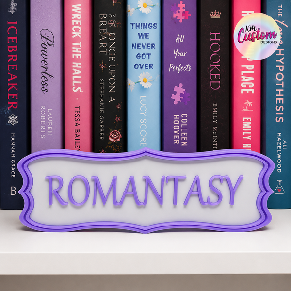 3D Printed Vintage Customisable Book Shelf Sign