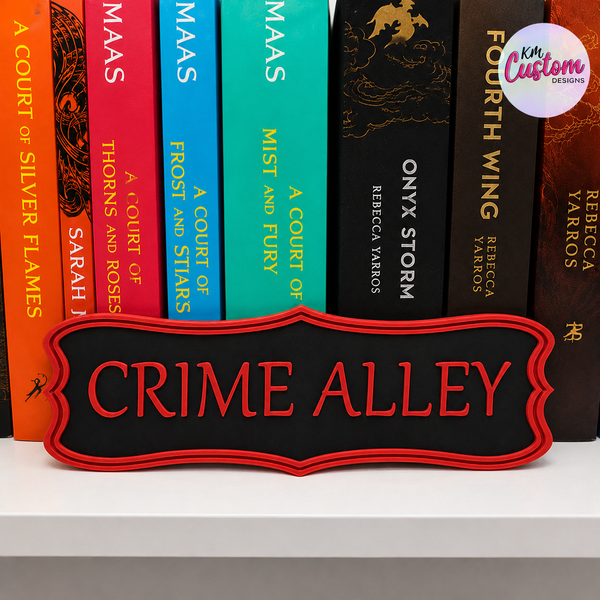 3D Printed Vintage Customisable Book Shelf Sign
