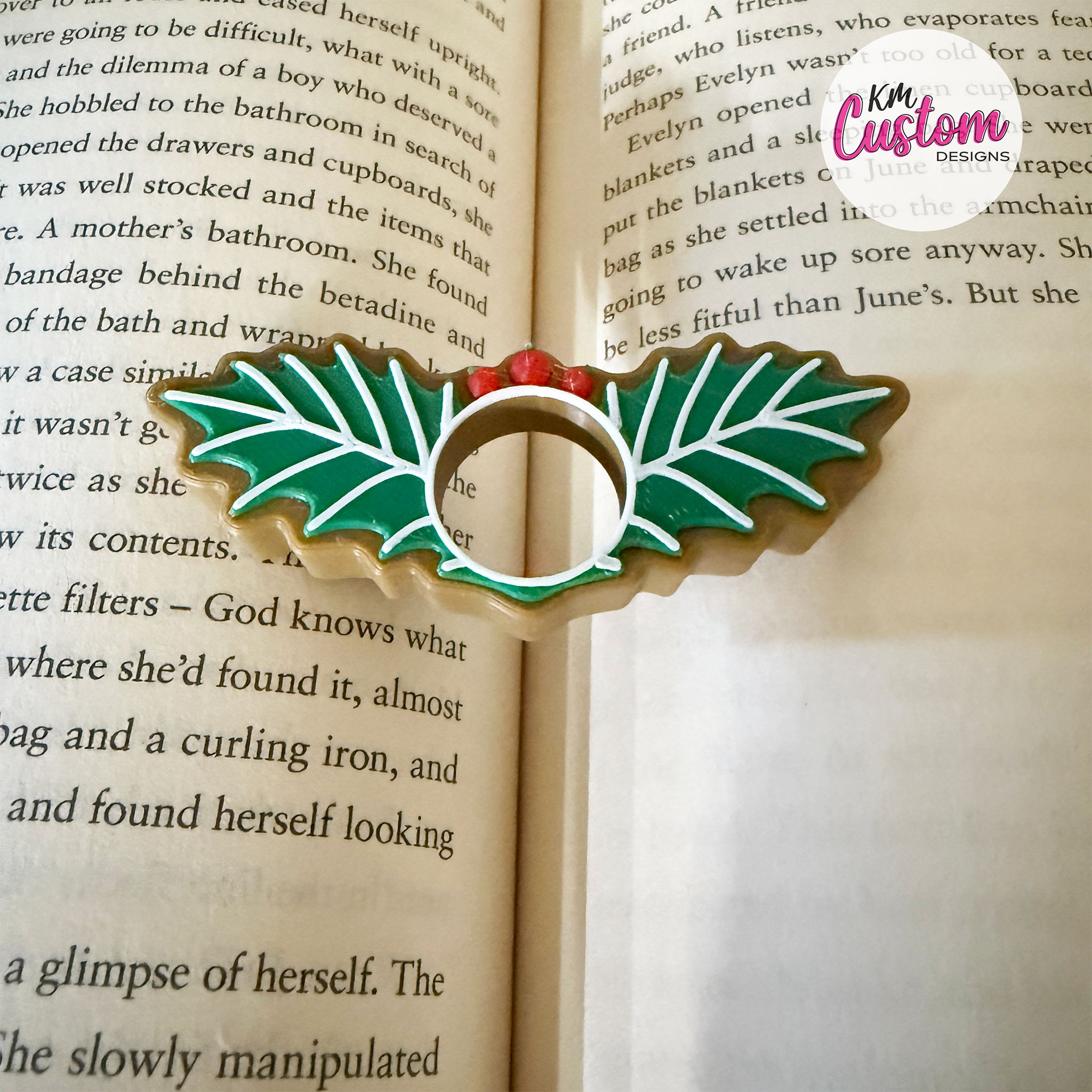 3D Printed Christmas Holly Page Holder