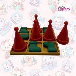 3D Printed Christmas Tic Tac Toe Game Set