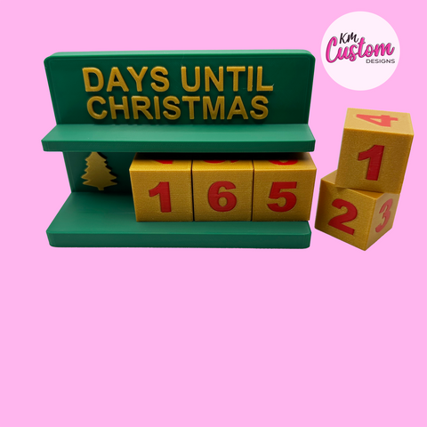 3D Printed Days Until Christmas Counter Stand