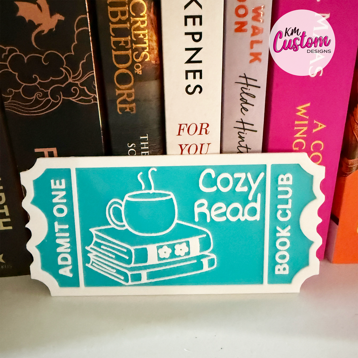 3D Printed Trope Book Club Shelf Signs – KM Custom Designs