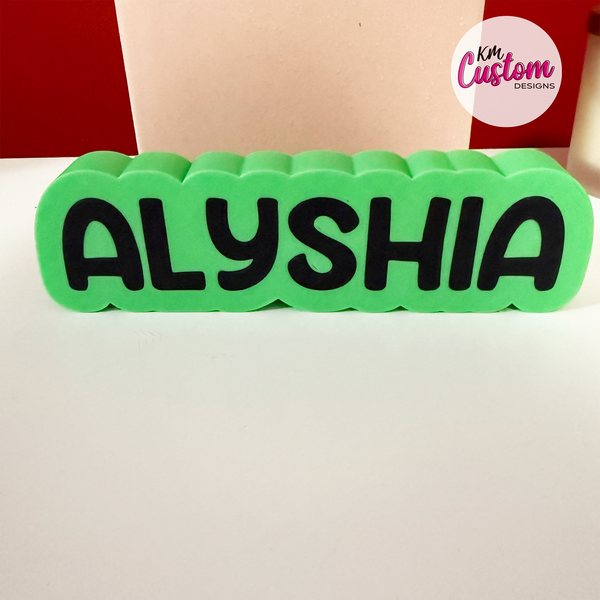 3D Printed Custom Teacher Name Plate - Multicolor Desk Decor