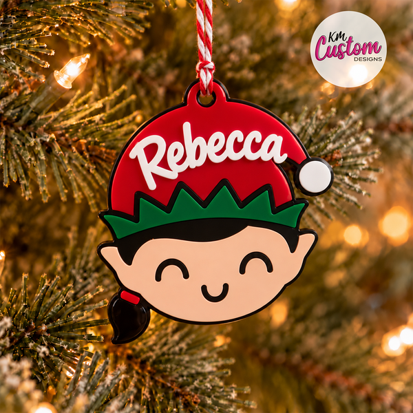 3D Printed Personalised Elf Ornament