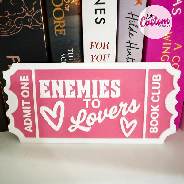 3D Printed Trope Book Club Shelf Signs