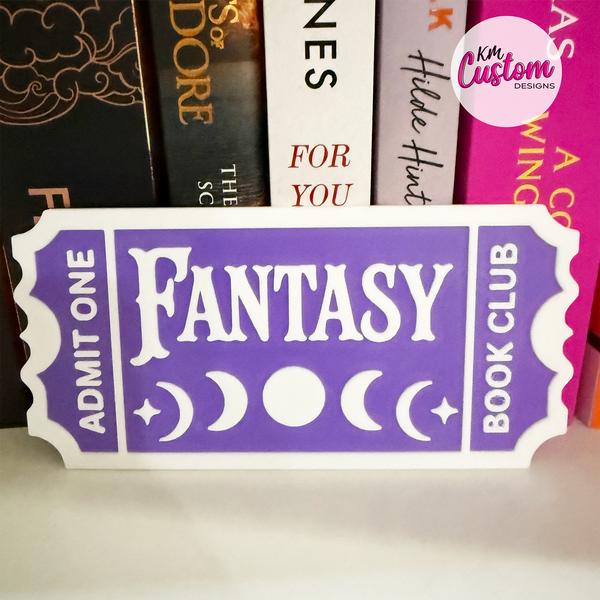 3D Printed Trope Book Club Shelf Signs