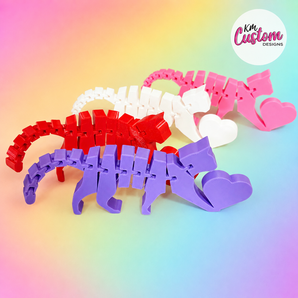 3D Printed Flexi Love Cat Fidget
