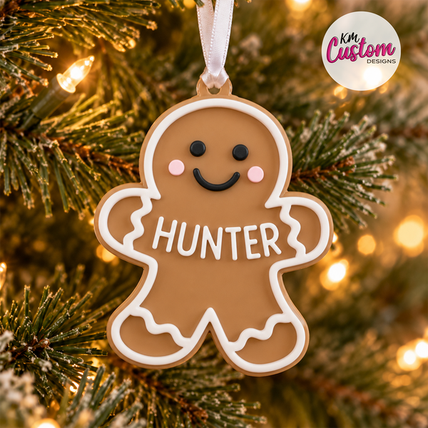 3D Printed Personalised Gingerbread Ornament