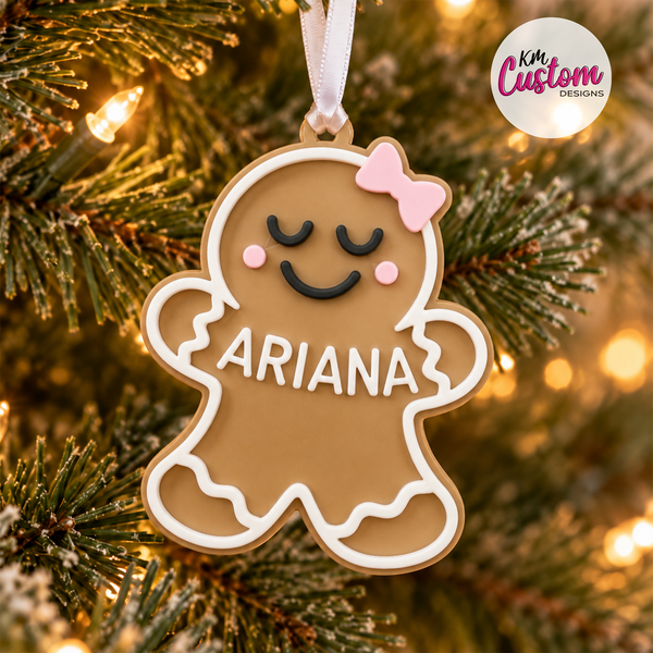 3D Printed Personalised Gingerbread Ornament