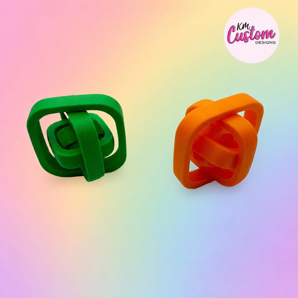 3D Printed Square Axis Gyroscope Ring Fidget