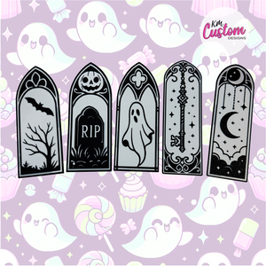 3D Printed Set of 5 Spooky Halloween Bookmarks