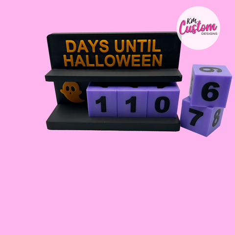 3D Printed Days Until Halloween Counter Stand
