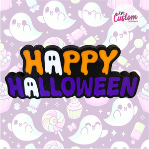 3D Printed Happy Halloween Shelf Sign