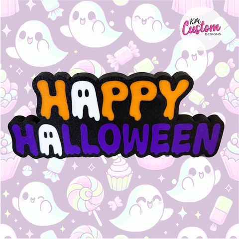 3D Printed Happy Halloween Shelf Sign