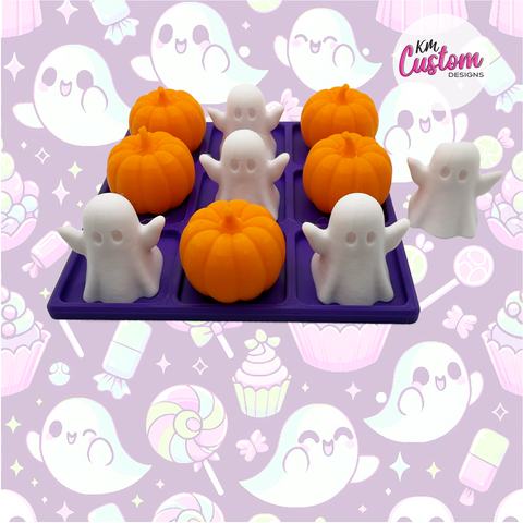 3D Printed Halloween Tic Tac Toe Game Set