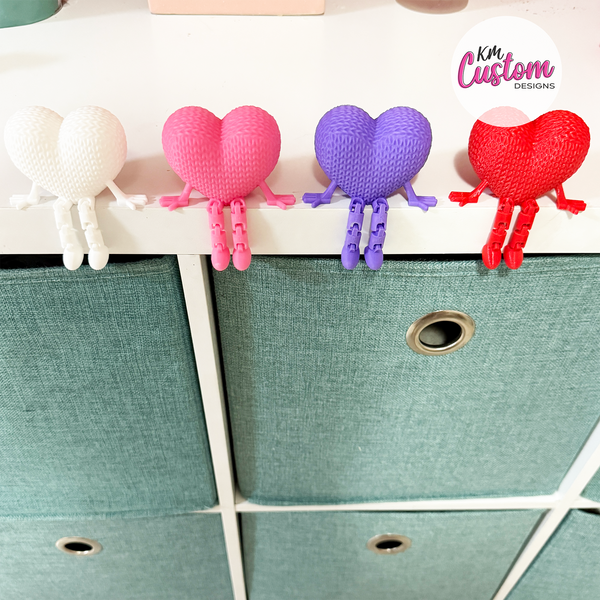 3D Printed Quilted Heart Buddy Shelf Decoration