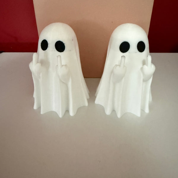 NOT QUITE RIGHT - 3D Printed Rude Fingers Up Ghost Shelf Decoration