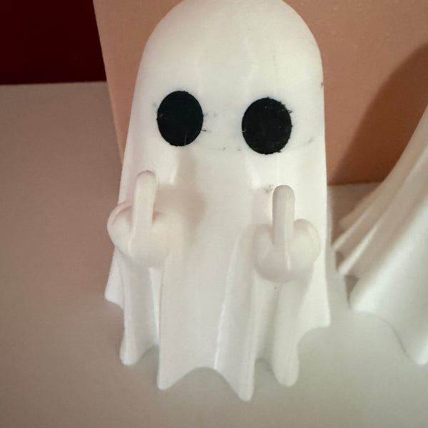 NOT QUITE RIGHT - 3D Printed Rude Fingers Up Ghost Shelf Decoration