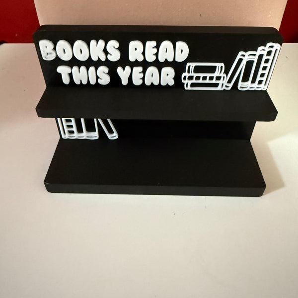 NOT QUITE RIGHT - 3D Printed Books Read Counter Stand