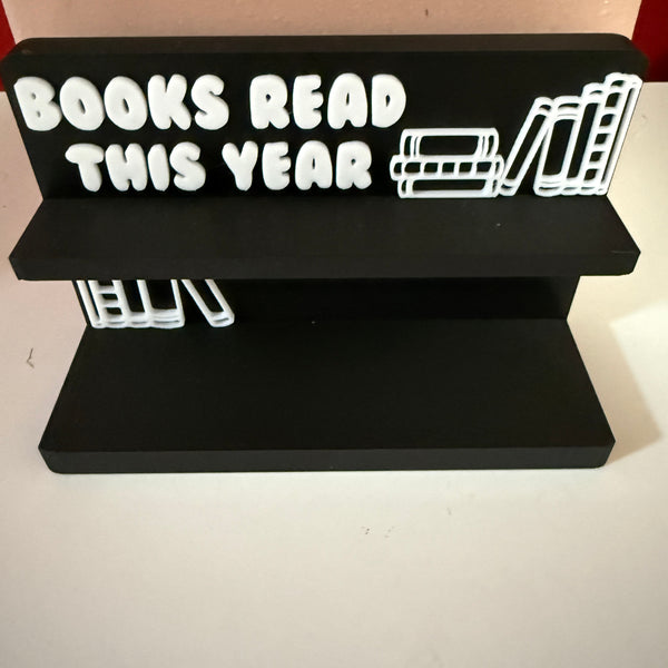 NOT QUITE RIGHT - 3D Printed Books Read Counter Stand