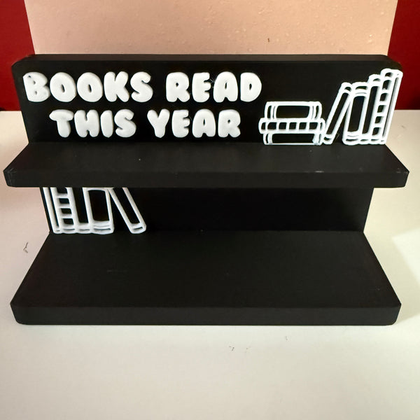 NOT QUITE RIGHT - 3D Printed Books Read Counter Stand