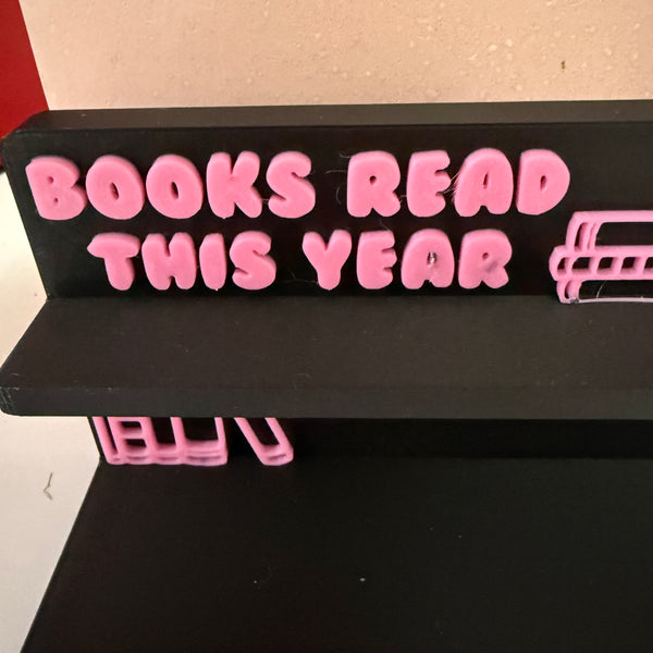 NOT QUITE RIGHT - 3D Printed Books Read Counter Stand