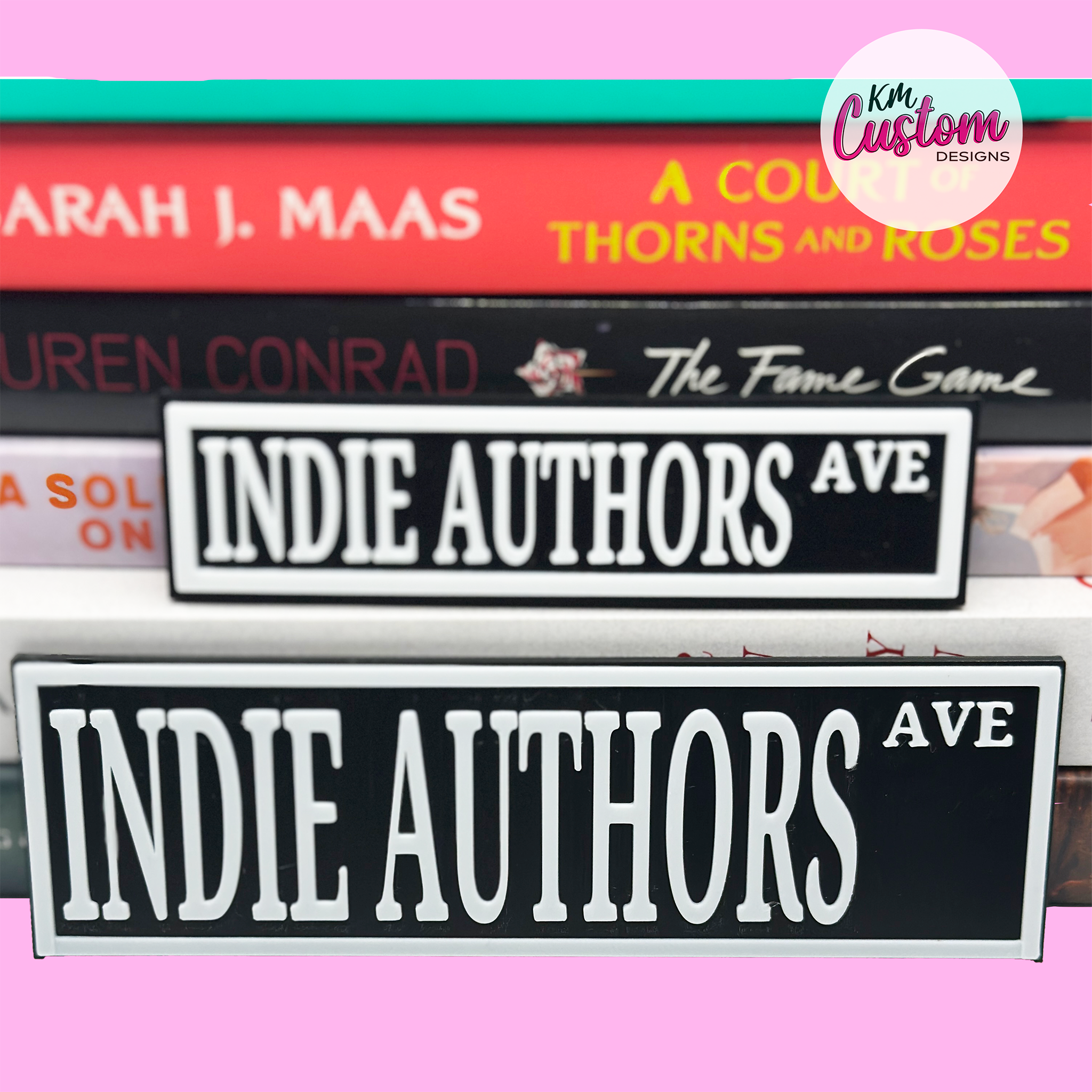 3D Printed Indie Authors Avenue Book Shelf Sign