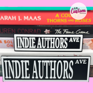 3D Printed Indie Authors Avenue Book Shelf Sign