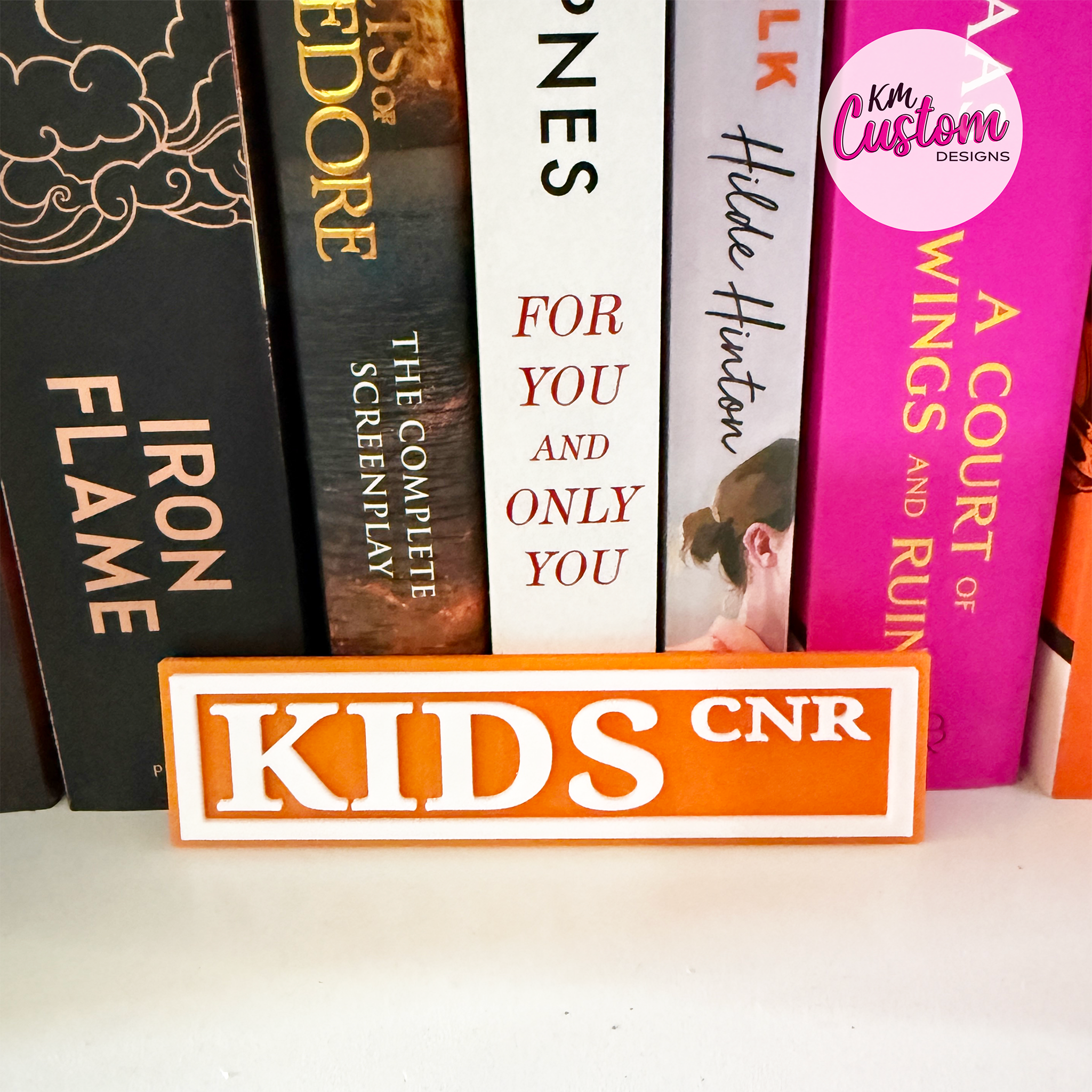 3D Printed Kids Corner Book Shelf Sign