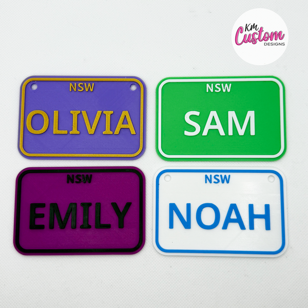 3D Printed Bike License Plate