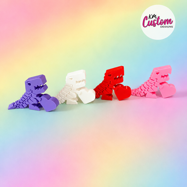 3D Printed Flexi Love Dinosaur Fidget
