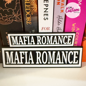 3D Printed Mafia Romance Book Shelf Sign