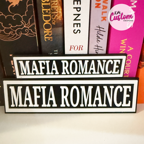 3D Printed Mafia Romance Book Shelf Sign