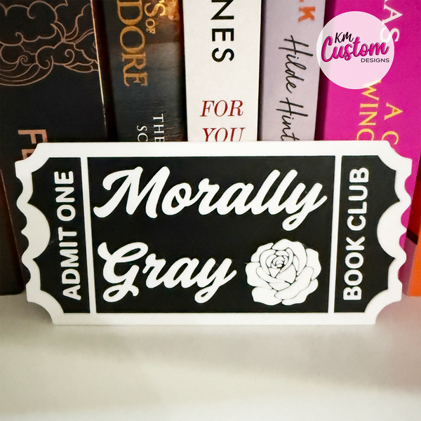 3D Printed Trope Book Club Shelf Signs